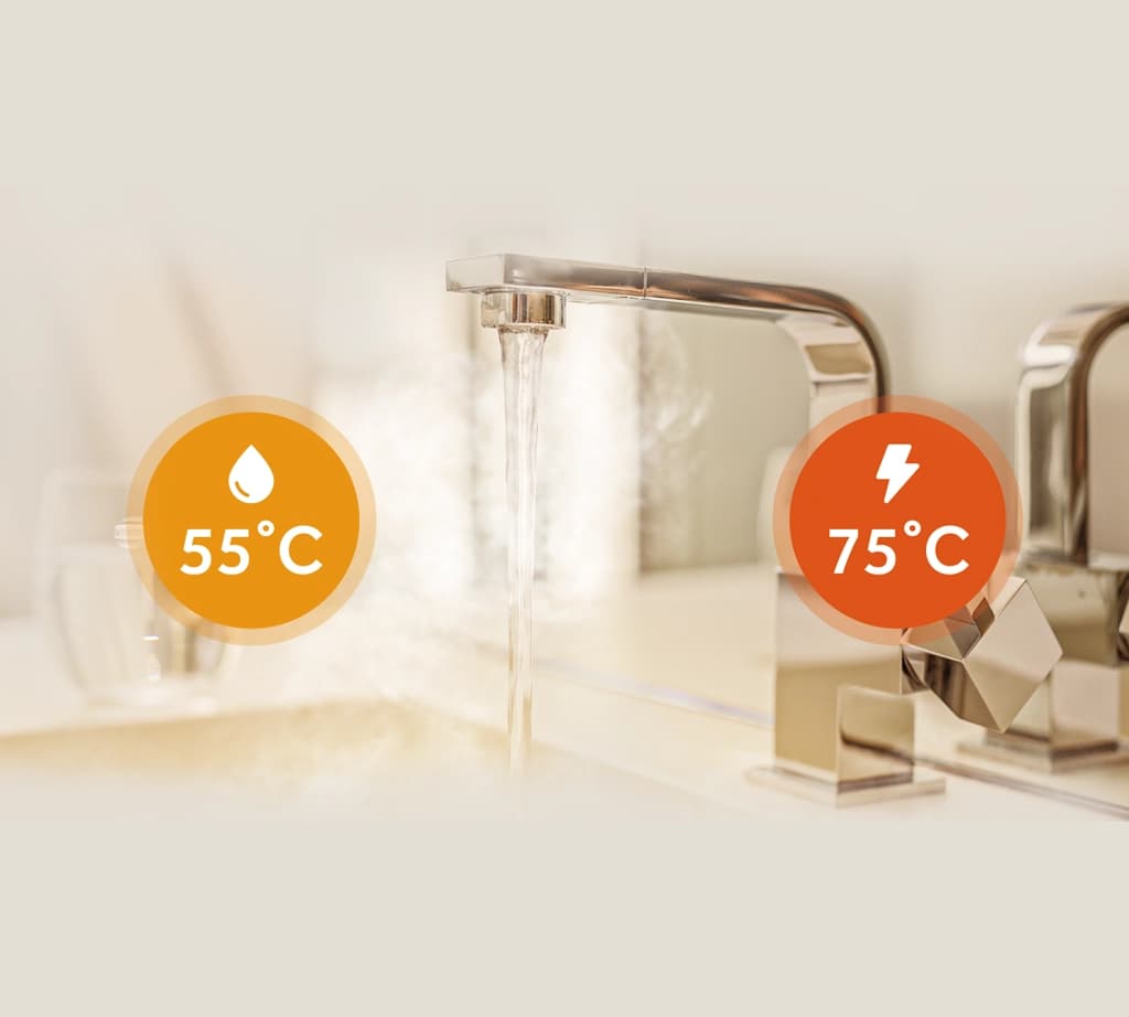 Încălzire apă până la 75°C